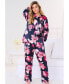 ფოტო #3 პროდუქტის Plus Size The Luxe Satin Pajama Set