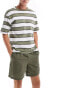 Jack & Jones linen shorts with drawstring in khaki