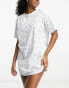 Фото #1 товара ASOS DESIGN mix & match ditsy floral sleep tee in white