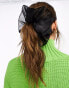 Фото #1 товара ASOS DESIGN oversized scrunchie with organza ruffle detail in black