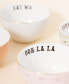 Slogan Cereal Bowls, Set of 4
