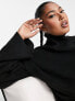 Фото #3 товара Pieces Curve oversized high neck jumper in black