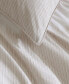 Фото #3 товара Ikat Pinstripe Cotton Percale 3 Piece Duvet Cover Set, King