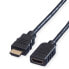 Фото #2 товара VALUE HDMI High Speed Cable + Ethernet - M/F 2 m - 2 m - HDMI Type A (Standard) - HDMI Type A (Standard) - Black