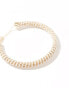 Фото #3 товара ASOS DESIGN torque choker with faux pearl and gold bead detail