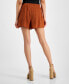 ფოტო #2 პროდუქტის Women's Textured Pull-On Shorts, Created for Macy's