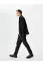 Фото #2 товара Брюки мужские Koton Модель Классические со шнурком в поясе и карманами Slim Fit