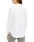 Charter Club Women's Faux Pearl Shirt Long Sleeve Bright White M