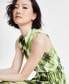 Фото #4 товара Women's Jenna Blurry-Print Drawstring-Waist Dress