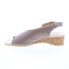 Фото #7 товара David Tate Noble Womens Brown Leather Hook & Loop Slingback Flats Shoes 10