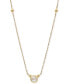 ფოტო #1 პროდუქტის Sapphire Bezel Solitaire Pendant Necklace in 14k Gold, 14" + 2" extender (Also in Moonstone)