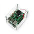 Фото #1 товара Case for two Raspberry Pi 4B/3B+/3B/2B - with two fans - transparent open V2