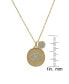 Фото #2 товара 14K Gold Plated Cubic Zirconia Evil Eye Disk Pendant Necklace