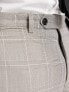 Jack & Jones Premium slim fit suit trousers in light grey check