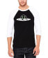 Фото #1 товара Men's Believe UFO Raglan Baseball Word Art T-shirt