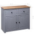 Sideboard KORNEL Panama-Kiefer Grau