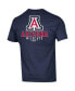 Фото #4 товара Men's Navy Arizona Wildcats Stack 2-Hit T-shirt