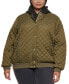 Plus Size Quilted Bomber Jacket