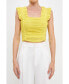 ფოტო #2 პროდუქტის Women's Ruffled Pleated Mesh Tank Top