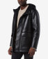 Фото #3 товара Men's Donohue Faux Leather Fleece-Lined Parka Jacket