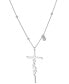 Фото #1 товара Giani Bernini cubic Zirconia Faith Cross Pendant Necklace in Sterling Silver, 16" + 2" extender, Created for Macy's