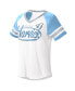 ფოტო #1 პროდუქტის Women's White, Light Blue Kevin Harvick Circus Catch V-Neck T-shirt