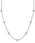 Beaded Station Chain Necklace in 18k Gold-Plated Silver, or 18k Rose Gold-Plated Silver or Sterling Silver 18" + 2" extender, Created for Macy's