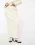 4th & Reckless Plus knitted maxi skirt co-ord in cream