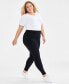 Фото #3 товара Plus Size High-Rise Leggings, Created for Macy's