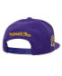 Фото #2 товара Men's White, Purple Los Angeles Lakers Retro Sport Colorblock Script Snapback Hat