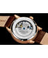 Men's Brown Leather Strap Watch 49mm