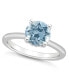 ფოტო #1 პროდუქტის Women's Sky Blue Topaz (2-2/5 ct.t.w.) and Diamond Accent Ring in Sterling Silver