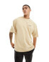 Sean John script t-shirt in beige with retro car back print