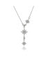 ფოტო #1 პროდუქტის Three Star Lariat Necklace with White Diamond Cubic Zirconia