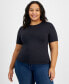 Trendy Plus Size Second Skin Crewneck Short-Sleeve T-Shirt