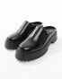 Фото #2 товара ASOS DESIGN chunky mule loafer in black faux leather