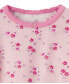 ფოტო #2 პროდუქტის Baby and Toddler Girl Snug Fit 3-Piece Pajama Set