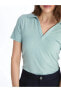 LCWAIKIKI Classic Polo Yaka Düz Kısa Kollu Kadın Tişört