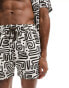 Southbeach swim short co-ord abstract print