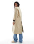 Stradivarius relaxed parka jacket in beige