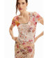 ფოტო #3 პროდუქტის Women's Floral tulle T-shirt