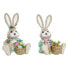 Фото #1 товара Декоративная фигура DKD Home Decor 28 x 22 x 40 cm Коричневый Кролик Зеленый Разноцветный (2 штук)