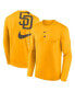 Men's Gold San Diego Padres Large Swoosh Back Legend Performance T-Shirt