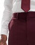 ASOS DESIGN slim suit trouser in burgundy