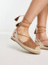 Фото #5 товара Urban Revivo espadrille tie up sandal in beige