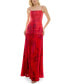 ფოტო #1 პროდუქტის Women's Floral-Print Pleated Gown