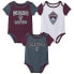 MLS Colorado Rapids Infant 3pk Bodysuit - 12M