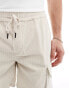 ONLY & SONS pull on cord cargo short in cream