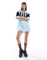 Фото #2 товара COLLUSION t-shirt mini dress with sports graphic in blue