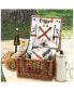 Фото #5 товара Cheshire English-Style Willow Picnic Basket for 4 with Blanket